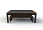 Preview: Riley Continental Solid Oak Finish Aluminium Black Frame & Leg 7ft Pool Table Diner with Benches (7ft 213cm)