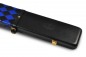 Preview: Black & Royal Blue Small Diamond Pattern ¾ Leather Snooker Cue Case