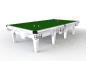 Preview: Riley Ray Full Size White Finish Steel Block Cushion Snooker Table (12ft  365cm)