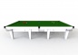 Preview: Riley Grand Professional Gloss White Finish Full Size Steel Block Cushion Snooker Table (12ft 365cm)