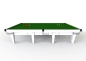 Preview: Riley Grand Gloss White Finish Full Size Standard Cushion Snooker Table (12ft 365cm)