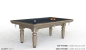 Preview: Riley Traditional Solid Limed Oak Finish 7ft UK 8 Ball Pool Table Diner (7ft  213cm)