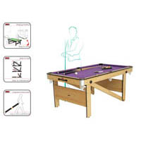 BCE 5' ROLLING LAY FLAT POOL TABLE