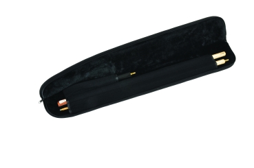 Black Full Zip Cue Case for 2 Piece Snooker Cue