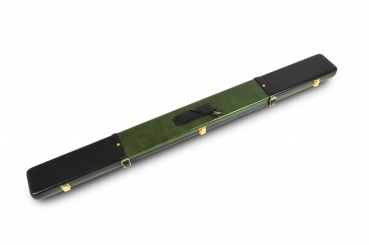 Black & Green ¾ Leather Snooker Cue Case