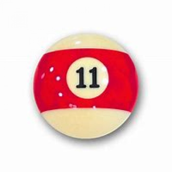 Aramith Individual Pool Ball Nr.11 Red Stripe 44mm