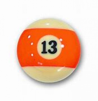 Aramith Individual Pool Ball Nr.13 Orange Stripe 52.5mm