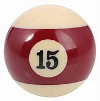 Aramith Individual Pool Ball Nr.15 Burgundy Stripe 54mm