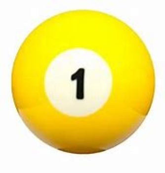 Aramith Individual Pool Ball Nr.1 Yellow 57mm