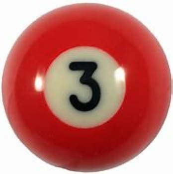 Aramith Individual Pool Ball Nr.3 Red 37.5mm