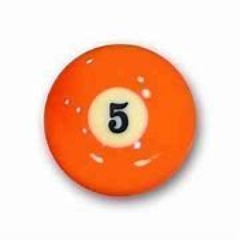 Aramith Individual Pool Ball Nr.5 Orange 47.5mm