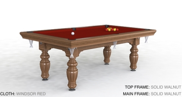 Riley Aristocrat Solid Walnut Finish 7ft UK 8 Ball Pool Table Diner (7ft  213cm)