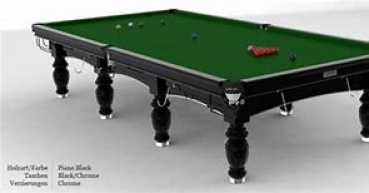 Riley Aristocrat Champion Gloss Black Finish Full Size Steel Block Snooker Table (12ft 365cm)