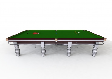 Riley Aristocrat Tournament Champion  Silver Leg Finish Full Size Steel Block Cushion Snooker Table 12ft (365cm)