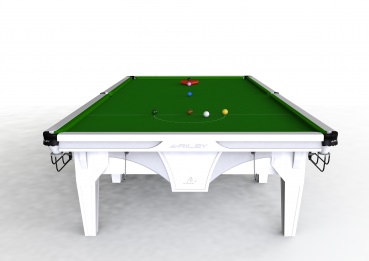 Riley Ray Full Size White Finish Standard Cushion Snooker Table (12ft 365cm)