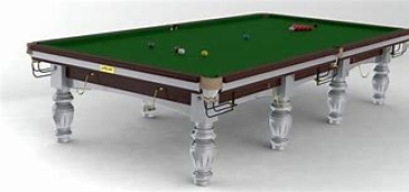 Riley Club 9ft Mahogony Finish Silver Frame & Leg Standard Cushion Snooker Table (9ft 274cm)