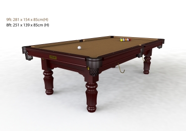 Riley Renaissance Mahogony Finish American Pool Table 8ft (243cm)