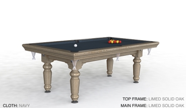Riley Traditional Solid Limed Oak Finish 7ft UK 8 Ball Pool Table Diner (7ft  213cm)