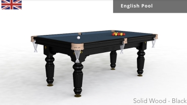 Riley Renaissance Standard Black Finish 7ft UK 8 Ball Pool Table (7ft 213cm)