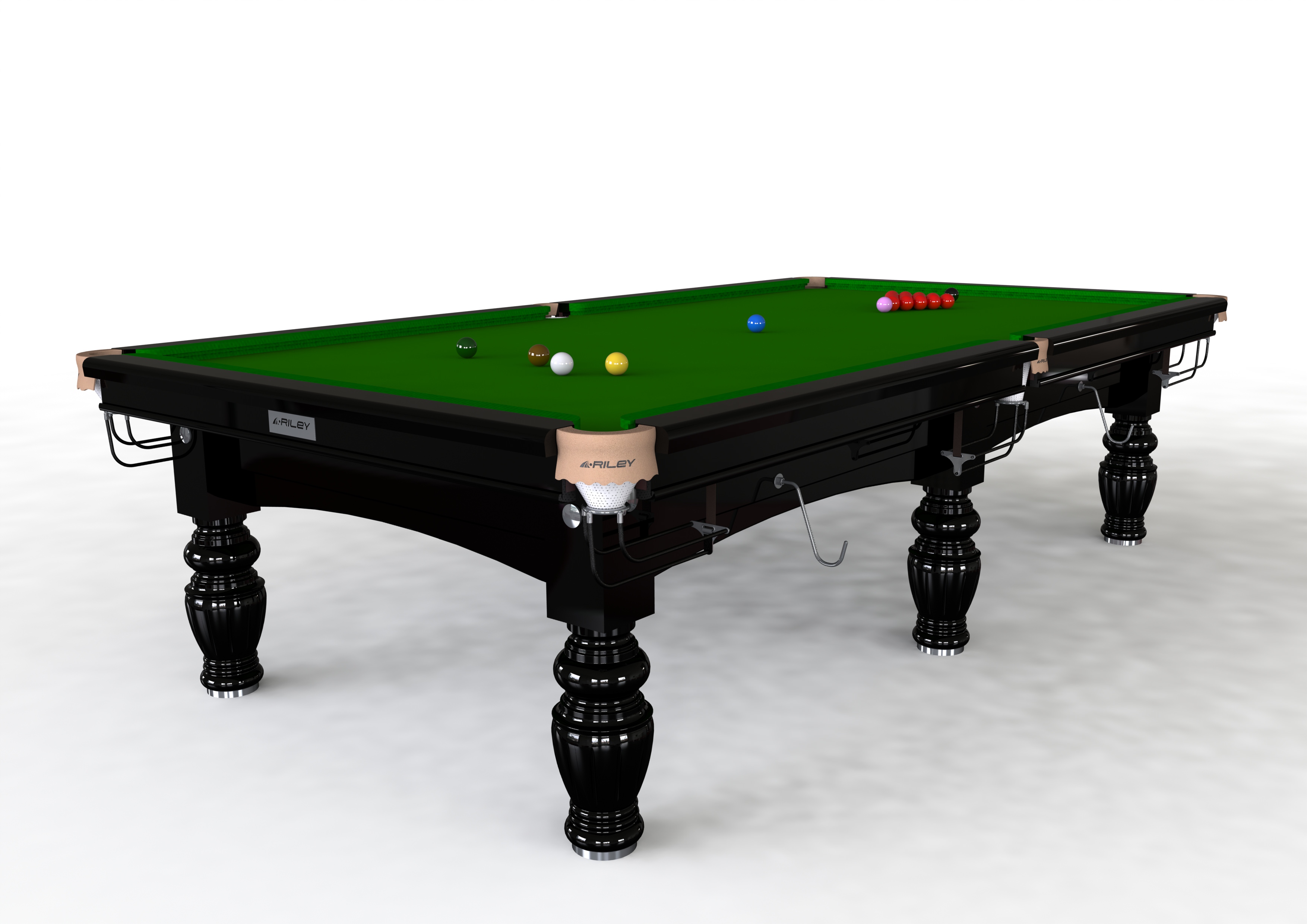 Riley Aristocrat Gloss Black Finish Standard Cushion Snooker Table 8ft (243cm) - Billiard Shop