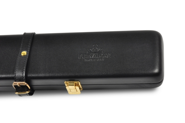 Black Leather Case for 2 Piece Snooker Cue