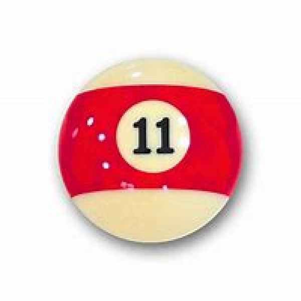 Aramith Individual Pool Ball Nr.11 Red Stripe 57mm