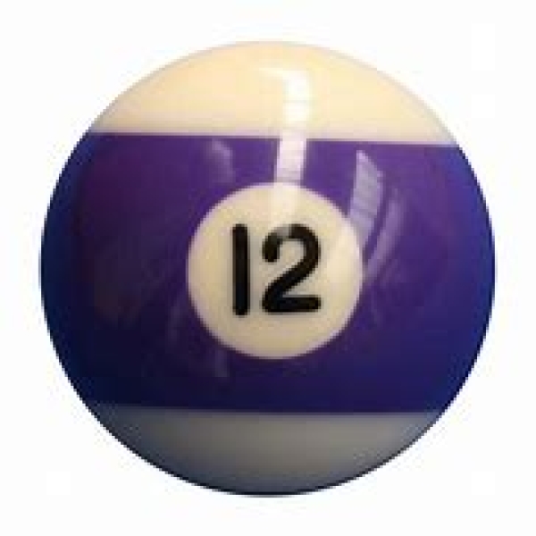 Aramith Individual Pool Ball Nr.12 Purple Stripe 47.5mm