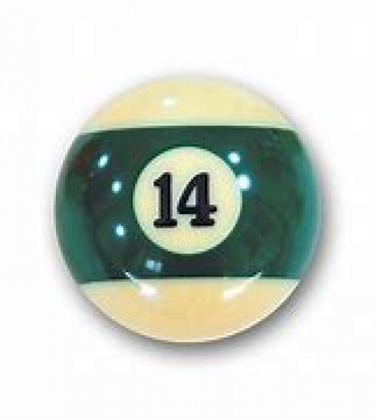 Aramith Individual Pool Ball Nr.14 Green Stripe 35mm