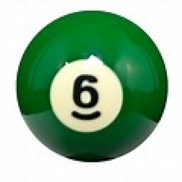 Aramith Individual Pool Ball Nr.6 Green 52.5mm