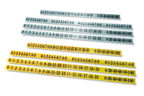 Chrome Coloured Marking Board Number Strip 61cm Pack of 3