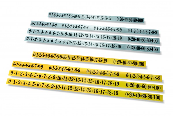 Brass Coloured Marking Board Number Strip 61cm Pack of 3