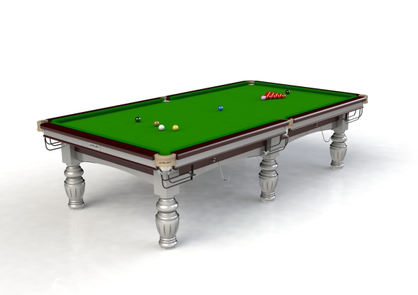 Riley Aristocrat 8ft Silver Leg Finish Standard Cushion Snooker Table (8ft 243cm)