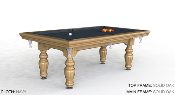 Riley Aristocrat Solid Oak Finish 7ft UK 8 Ball Pool Table Diner (7ft 213cm)