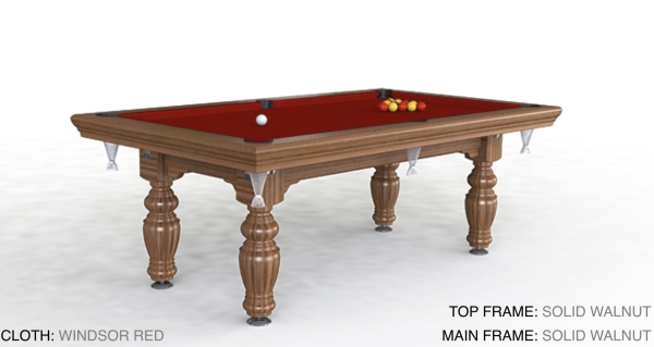 Riley Aristocrat Solid Walnut Finish 7ft UK 8 Ball Pool Table Diner (7ft 213cm)