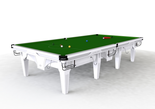 Riley Ray Full Size White Finish Standard Cushion Snooker Table (12ft 365cm)