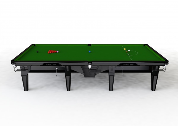 Riley Ray Full Size Black Finish Steel Block Cushion Snooker Table (12ft  365cm)