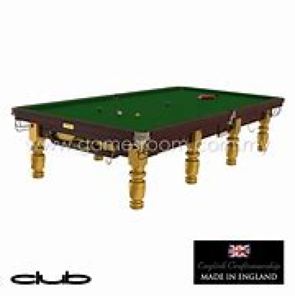 Riley Club 9ft Mahogony Finish Gold Frame & Leg Standard Cushion Snooker Table (9ft 274cm)
