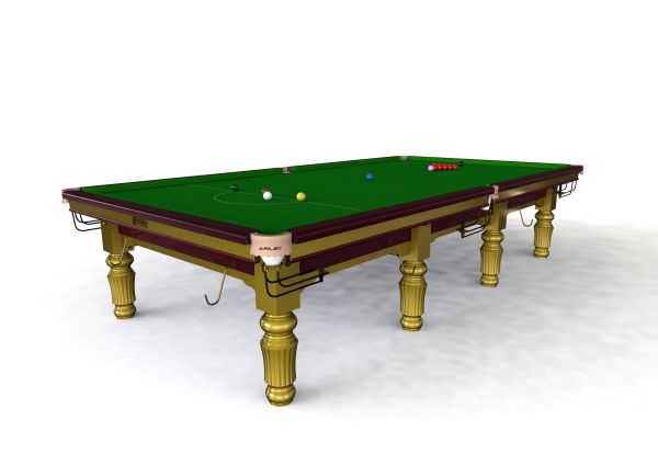 Riley Renaissance Mahogony Finish Gold Frame & Leg Full Size Standard Cushion Snooker Table (12ft 365cm)