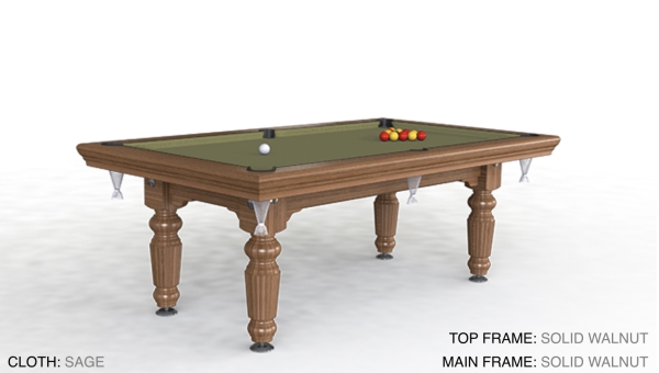 Riley Renaissance Solid Walnut Finish 7ft UK 8 Ball Pool Table Diner (7ft 213cm)